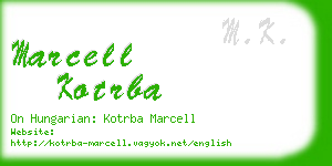 marcell kotrba business card